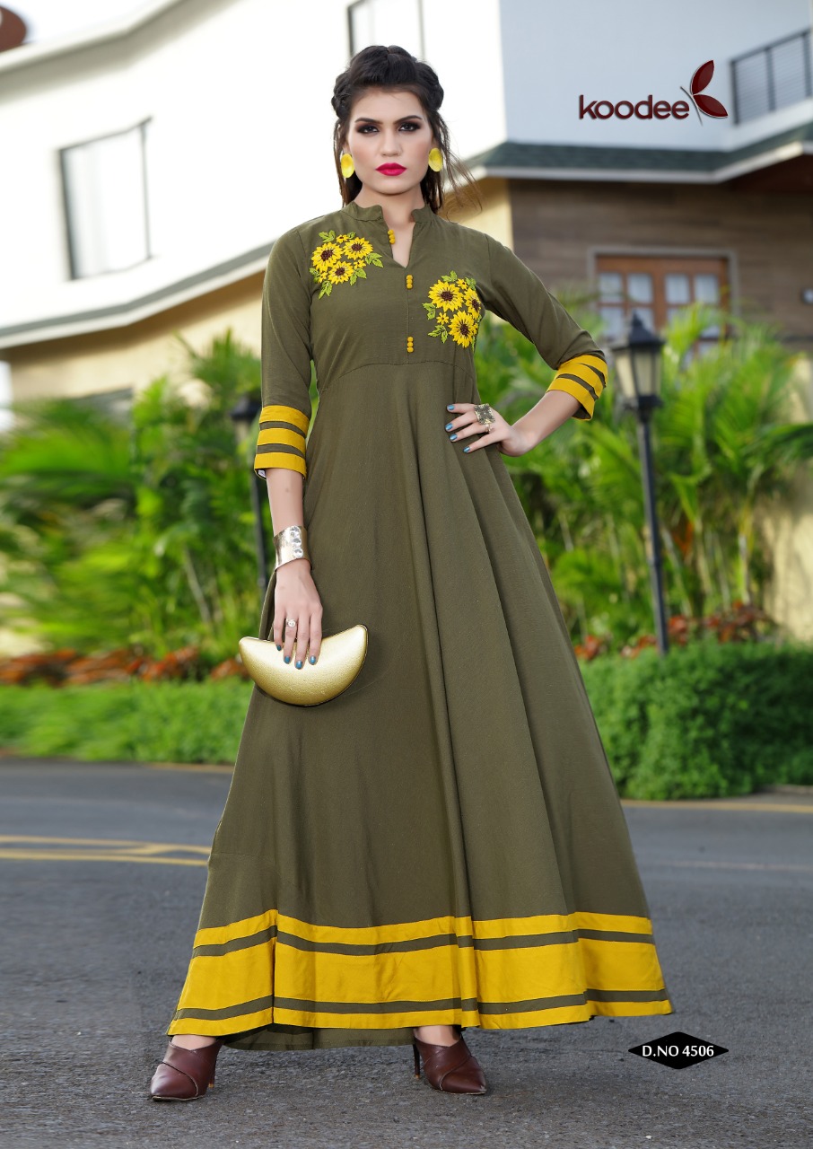 Long gown kurtis sales