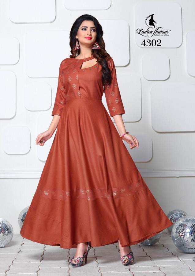 Ladies Flavour Present  Miss World Vol 2 Long Party Wear Kurti