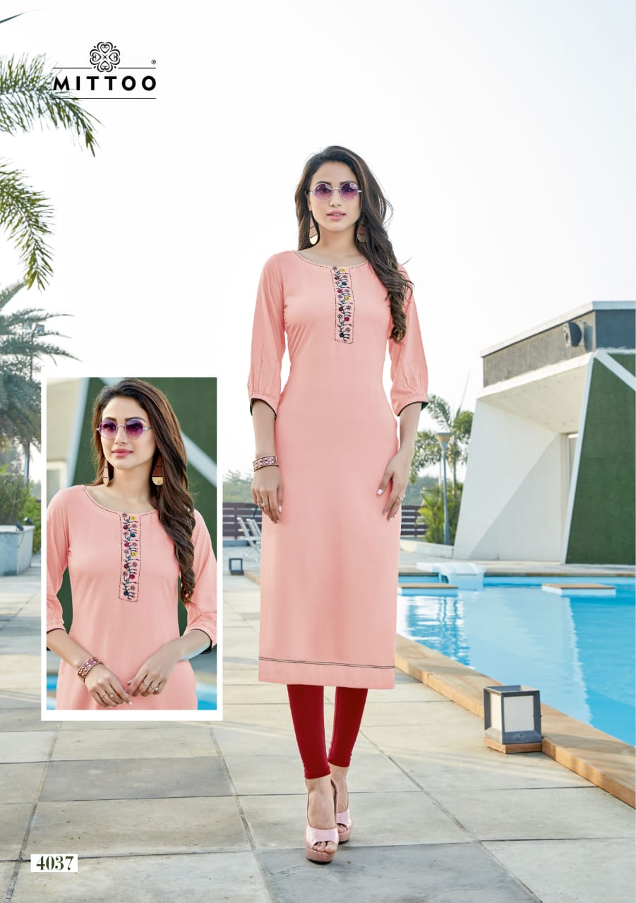 Mittoo Present  Button  Kurtis Catalogue