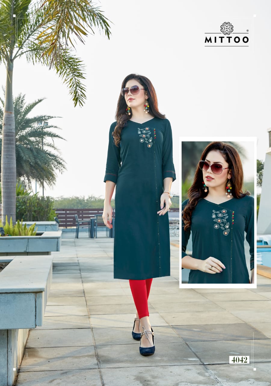 Mittoo Present  Button  Kurtis Catalogue