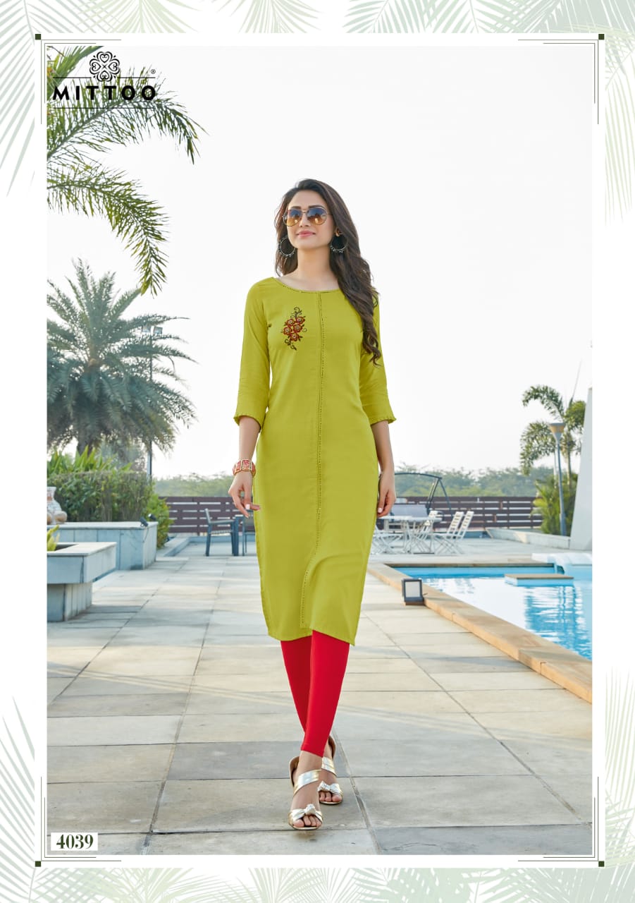 Mittoo Present  Button  Kurtis Catalogue