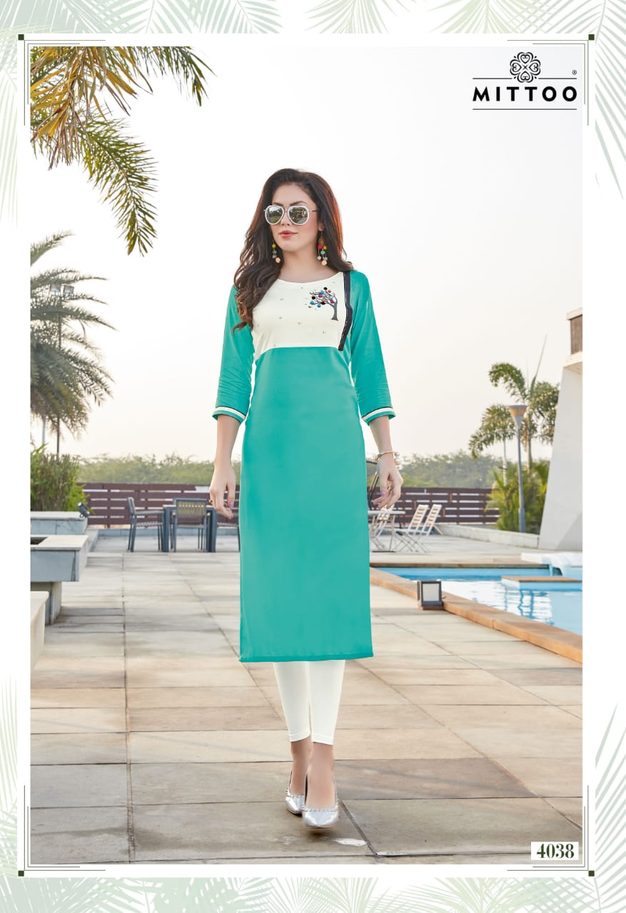 Mittoo Present  Button  Kurtis Catalogue