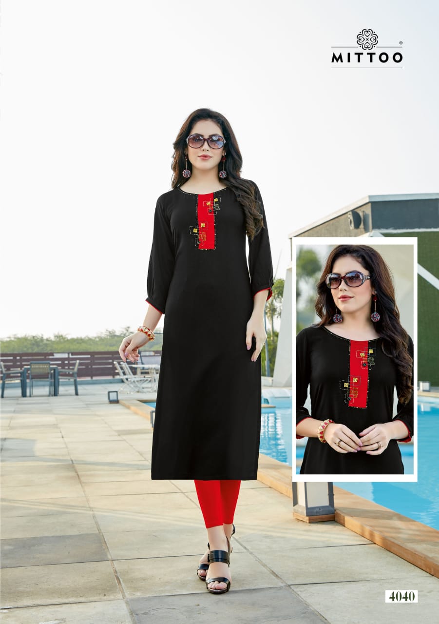 Mittoo Present  Button  Kurtis Catalogue