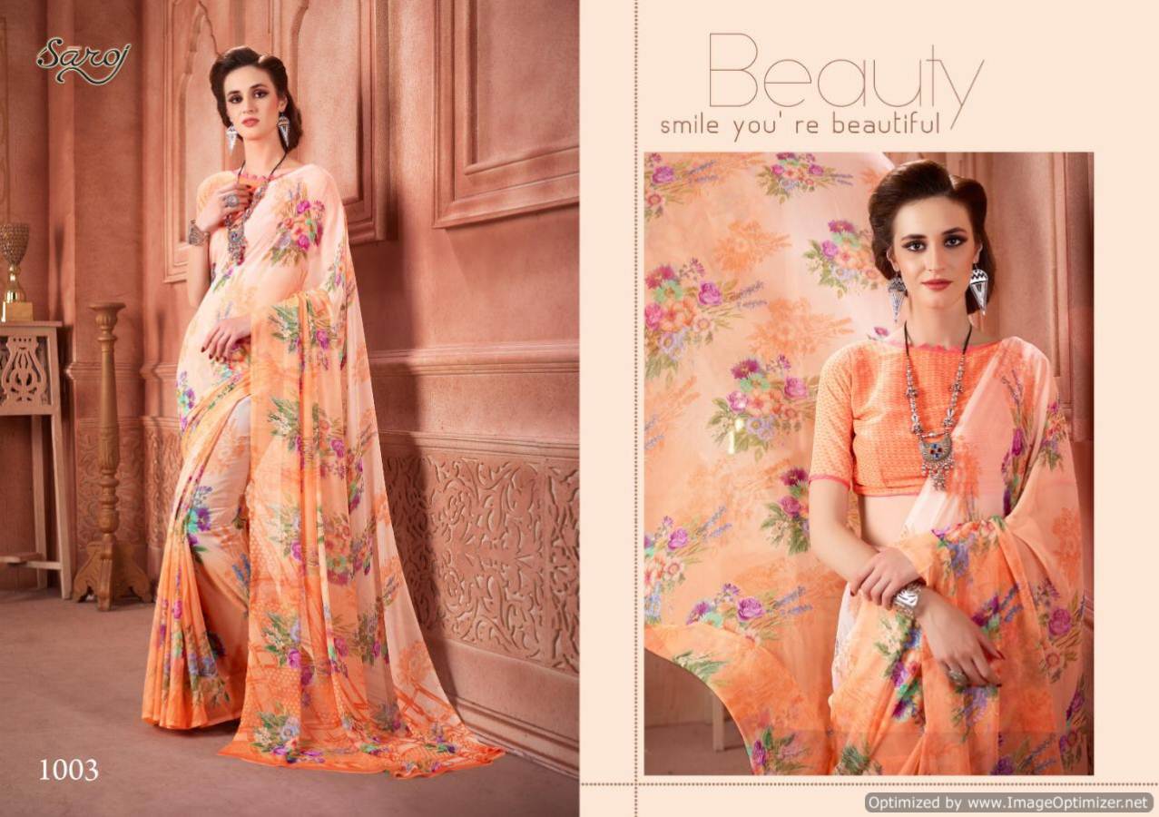 Saroj  Present  Senorita  Printed Saree