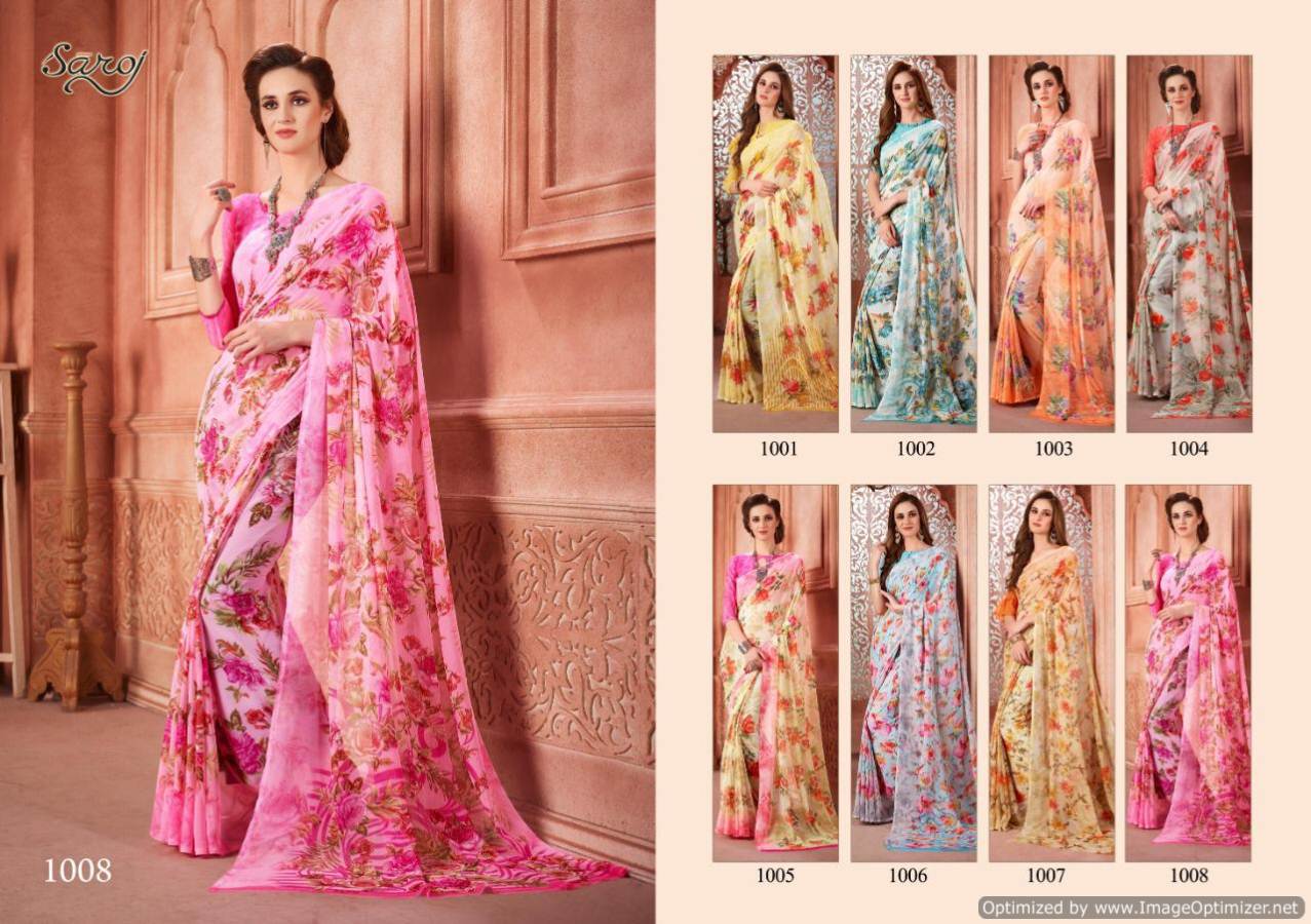 Saroj  Present  Senorita  Printed Saree