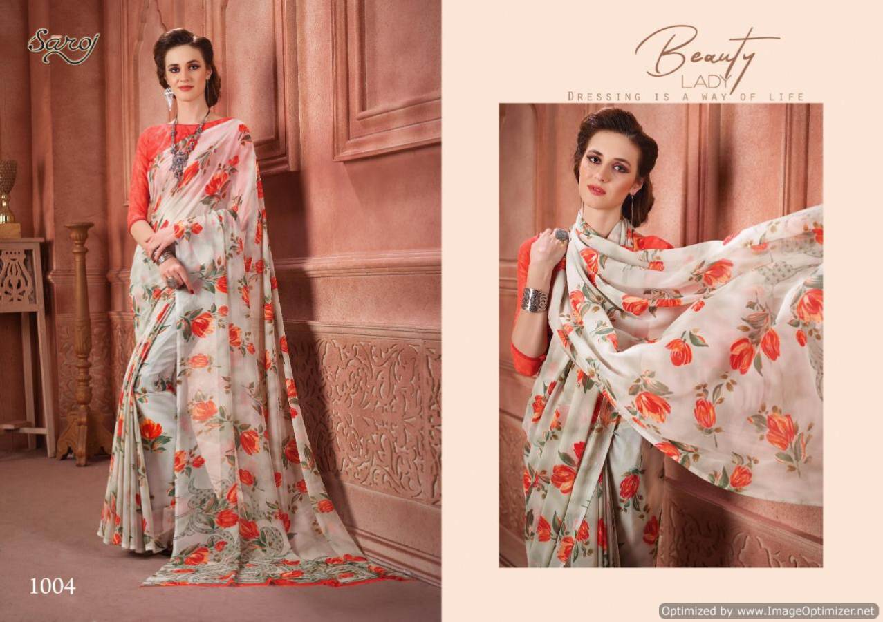 Saroj  Present  Senorita  Printed Saree