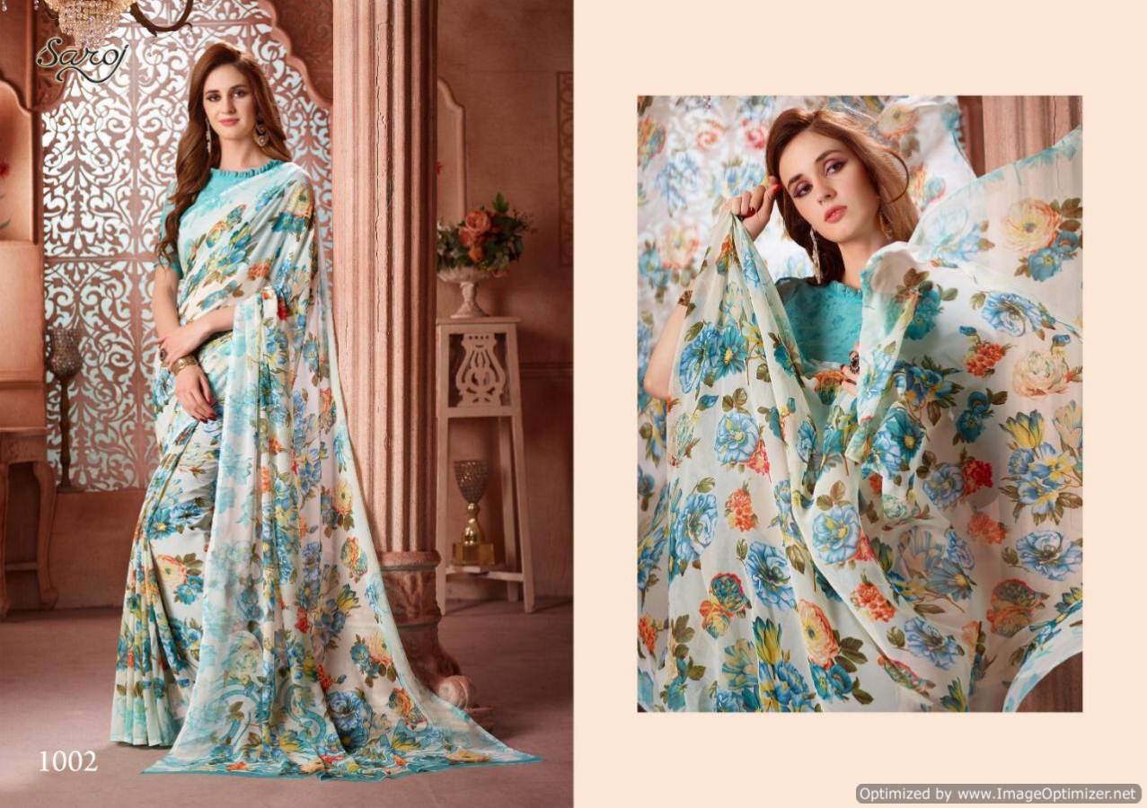 Saroj  Present  Senorita  Printed Saree