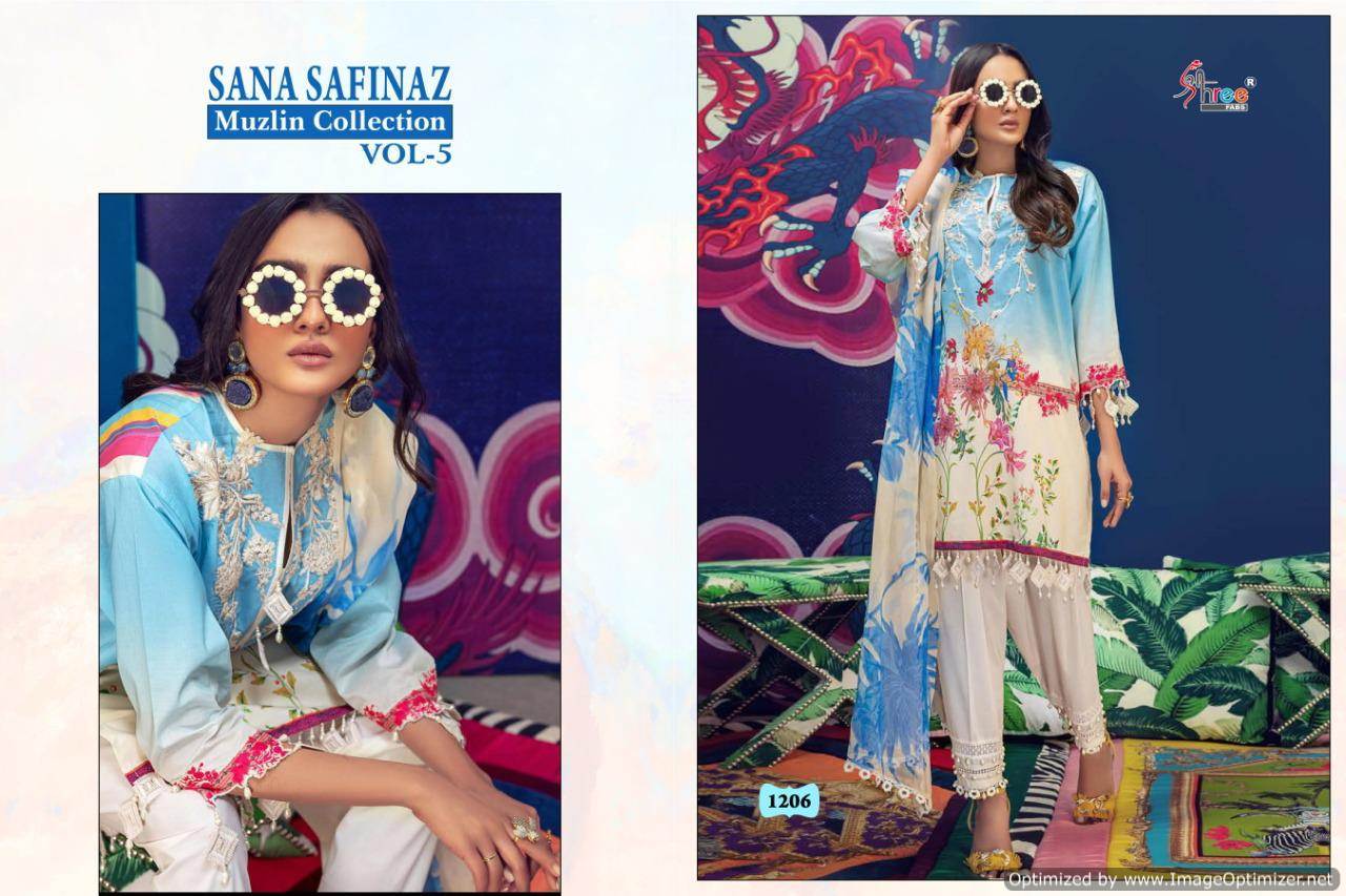 Shree Present Sana Safinaz Muzlin Collection Vol 5 Pakistani Suits
