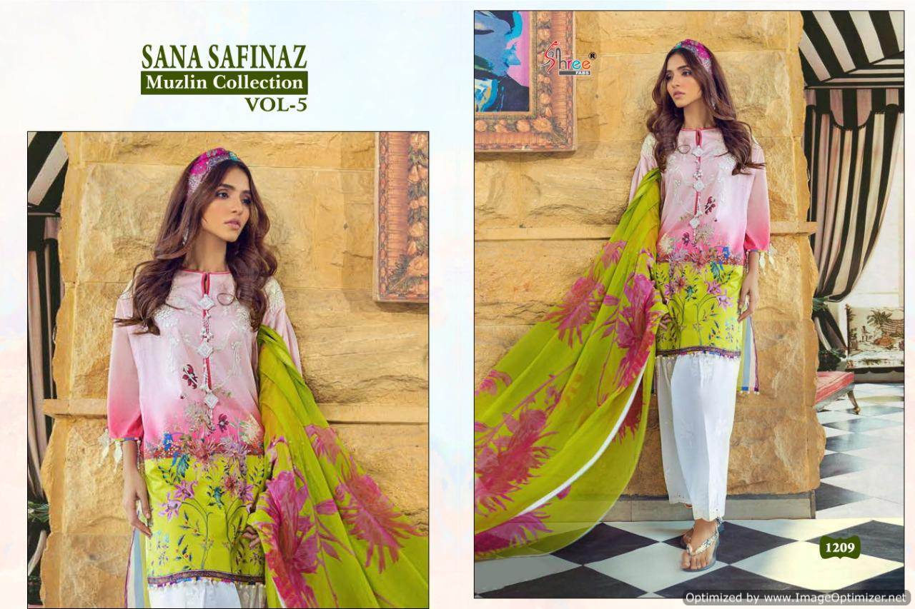 Shree Present Sana Safinaz Muzlin Collection Vol 5 Pakistani Suits