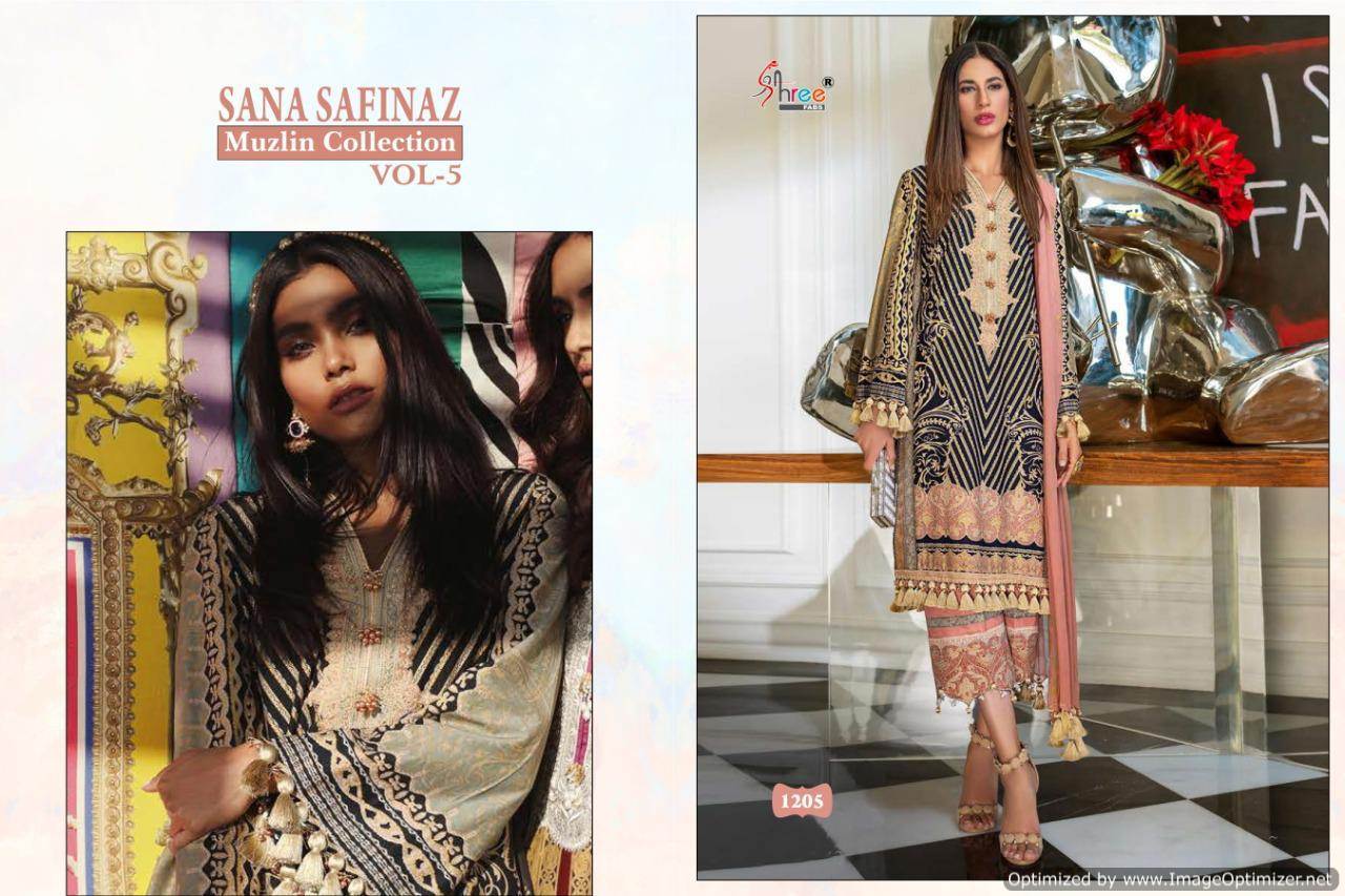 Shree Present Sana Safinaz Muzlin Collection Vol 5 Pakistani Suits