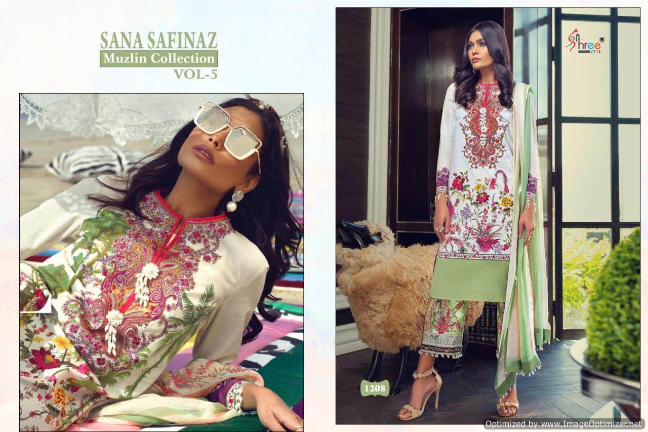 Shree Present Sana Safinaz Muzlin Collection Vol 5 Pakistani Suits