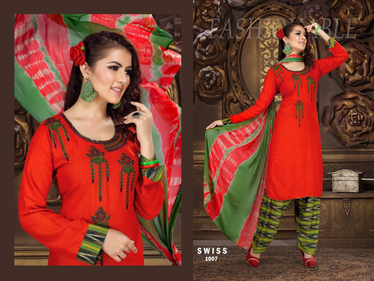 Swiss Kurti With  Patiyala  Ready Made Collection