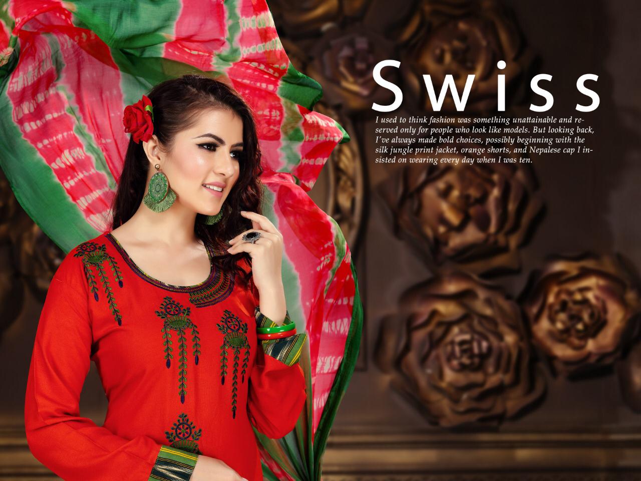 Swiss Kurti With  Patiyala  Ready Made Collection