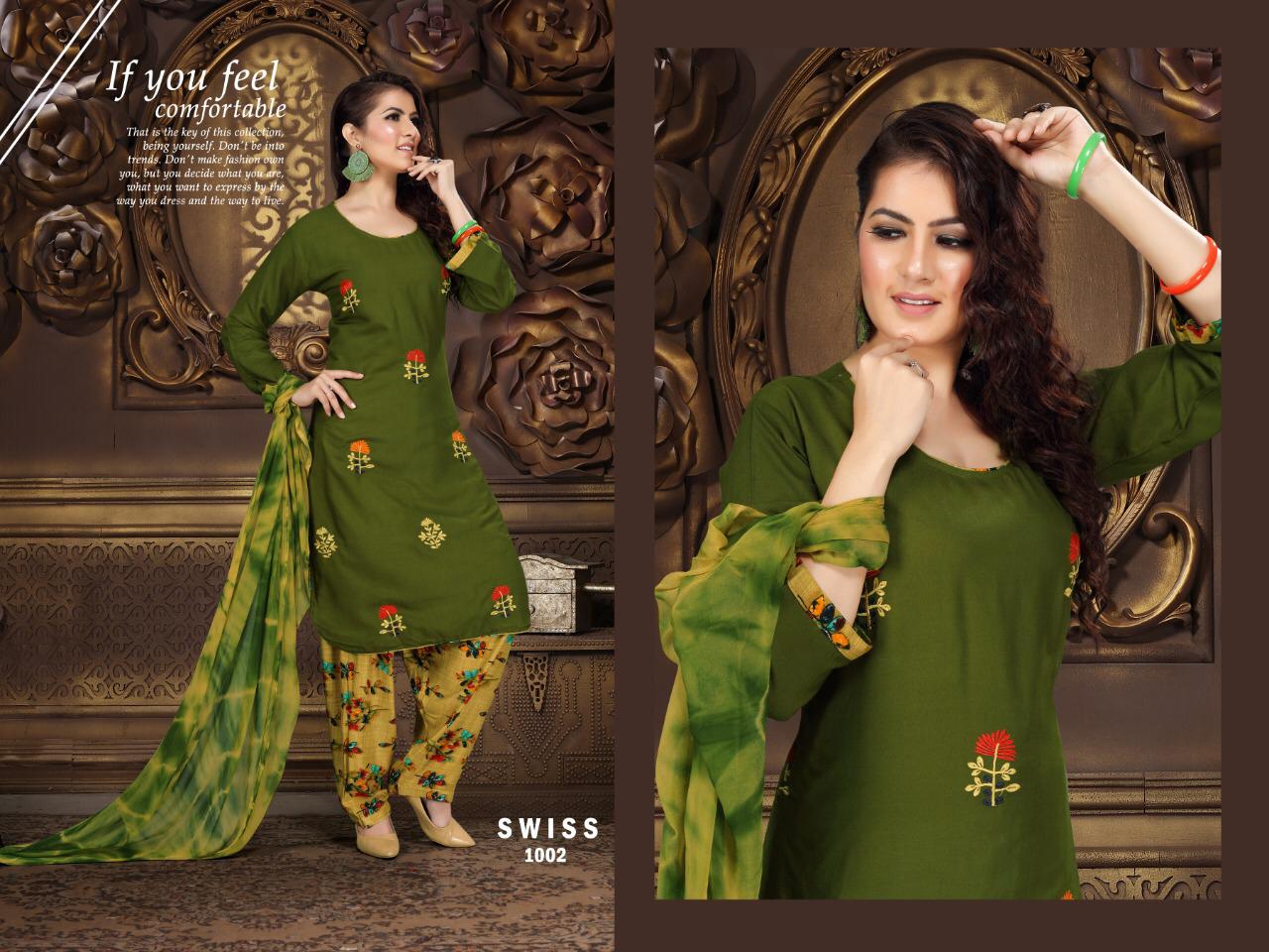 Swiss Kurti With  Patiyala  Ready Made Collection