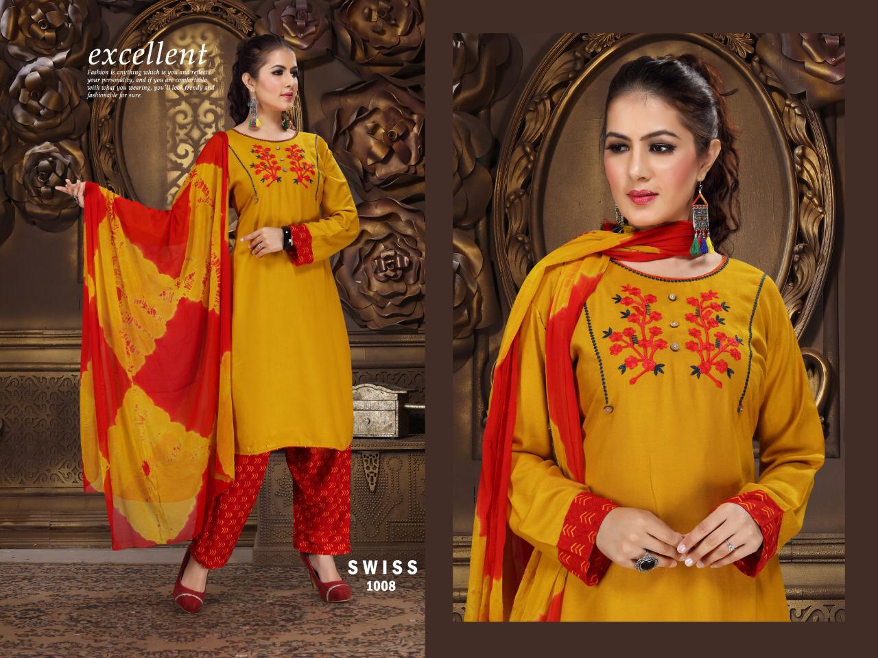 Swiss Kurti With  Patiyala  Ready Made Collection