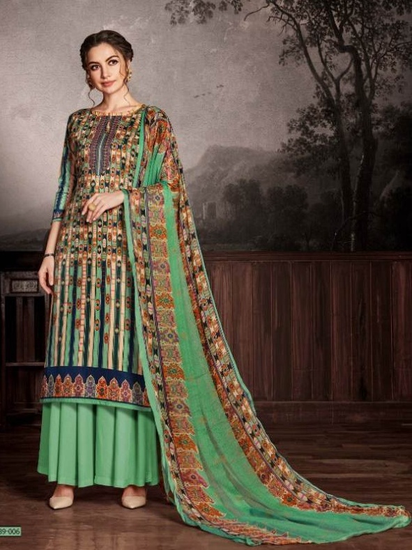 Zulfat  Present  Gulmohar  Digital Printed Dress Material