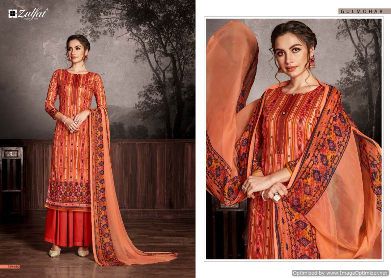 Zulfat  Present  Gulmohar  Digital Printed Dress Material