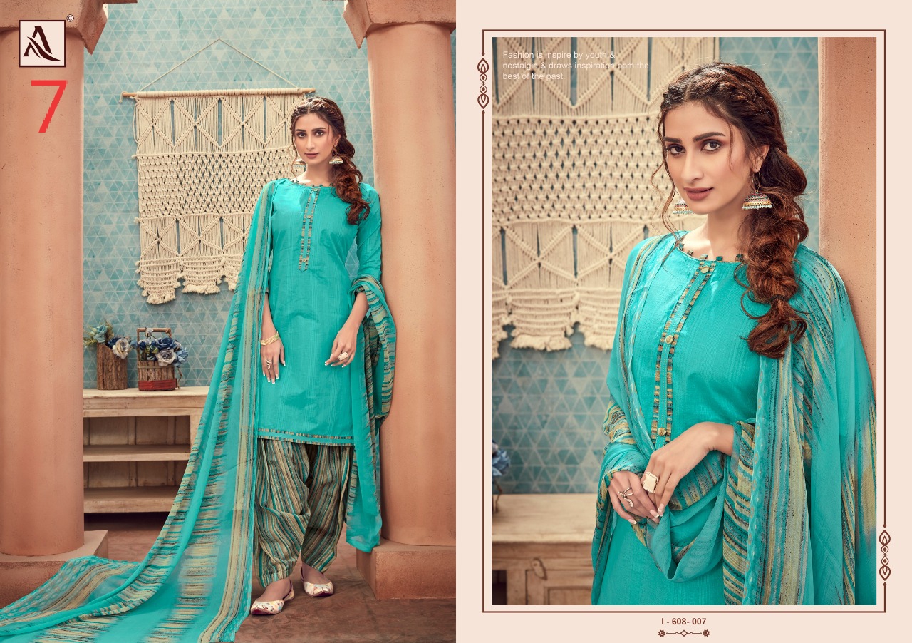 Alok Paesent  Royal Patiyala  Cotton Dress Material