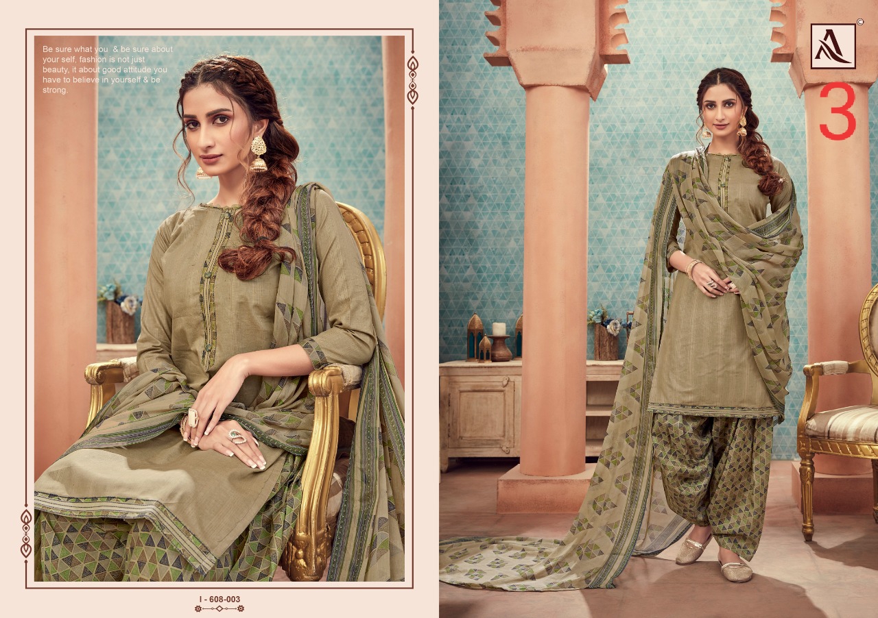 Alok Paesent  Royal Patiyala  Cotton Dress Material