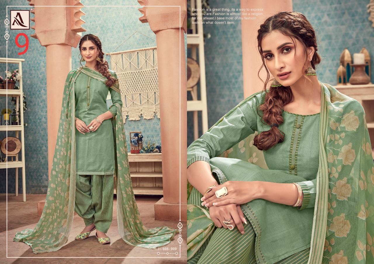 Alok Paesent  Royal Patiyala  Cotton Dress Material