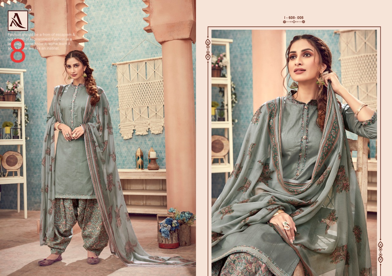 Alok Paesent  Royal Patiyala  Cotton Dress Material