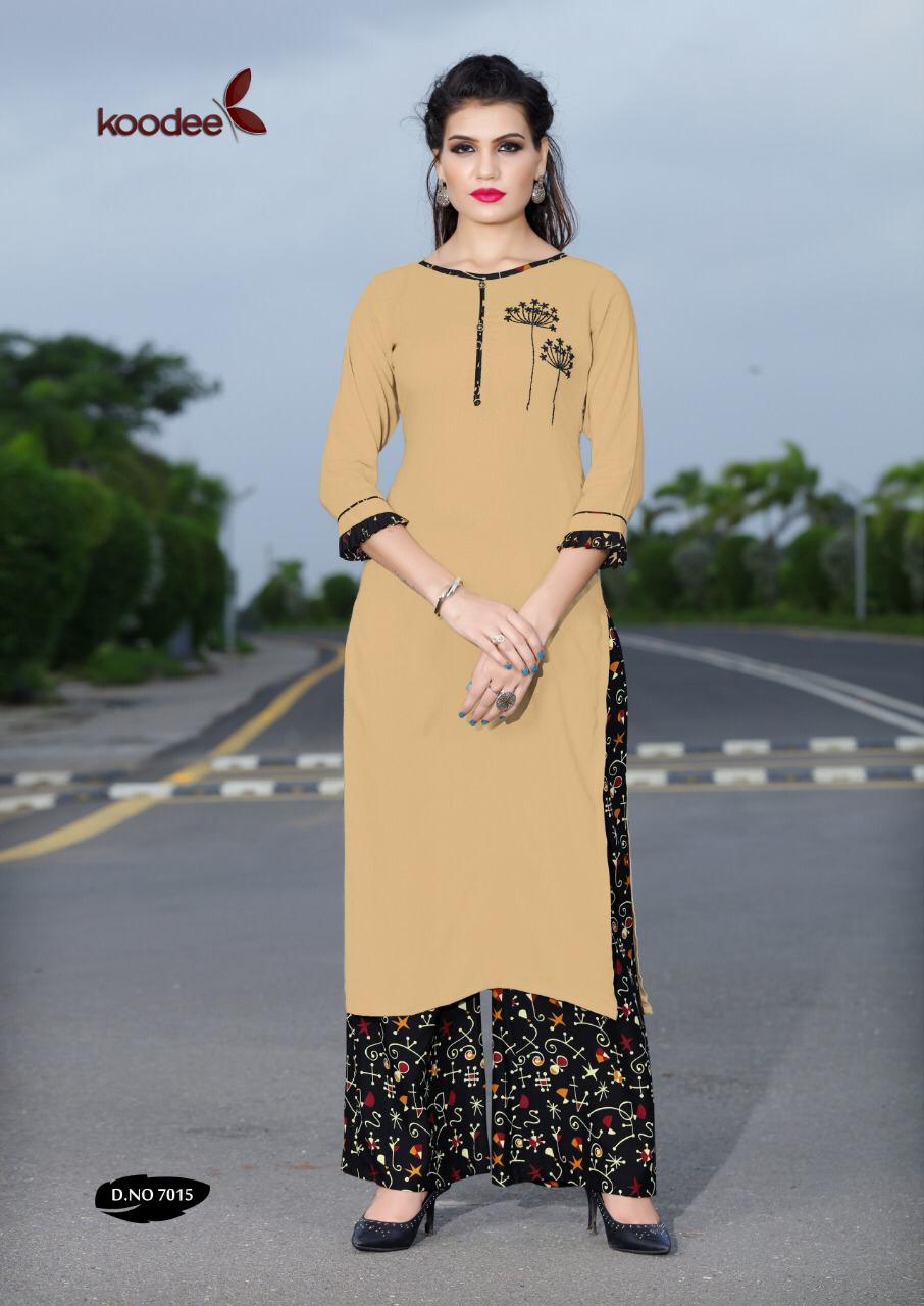 Koodee  Present   Pahechan Vol 3 Kurti With Printed Plazzo Collection