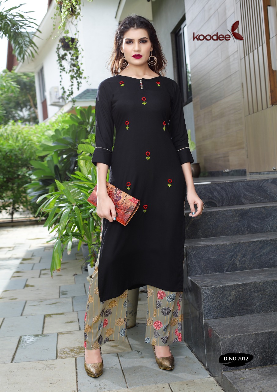 Koodee  Present   Pahechan Vol 3 Kurti With Printed Plazzo Collection