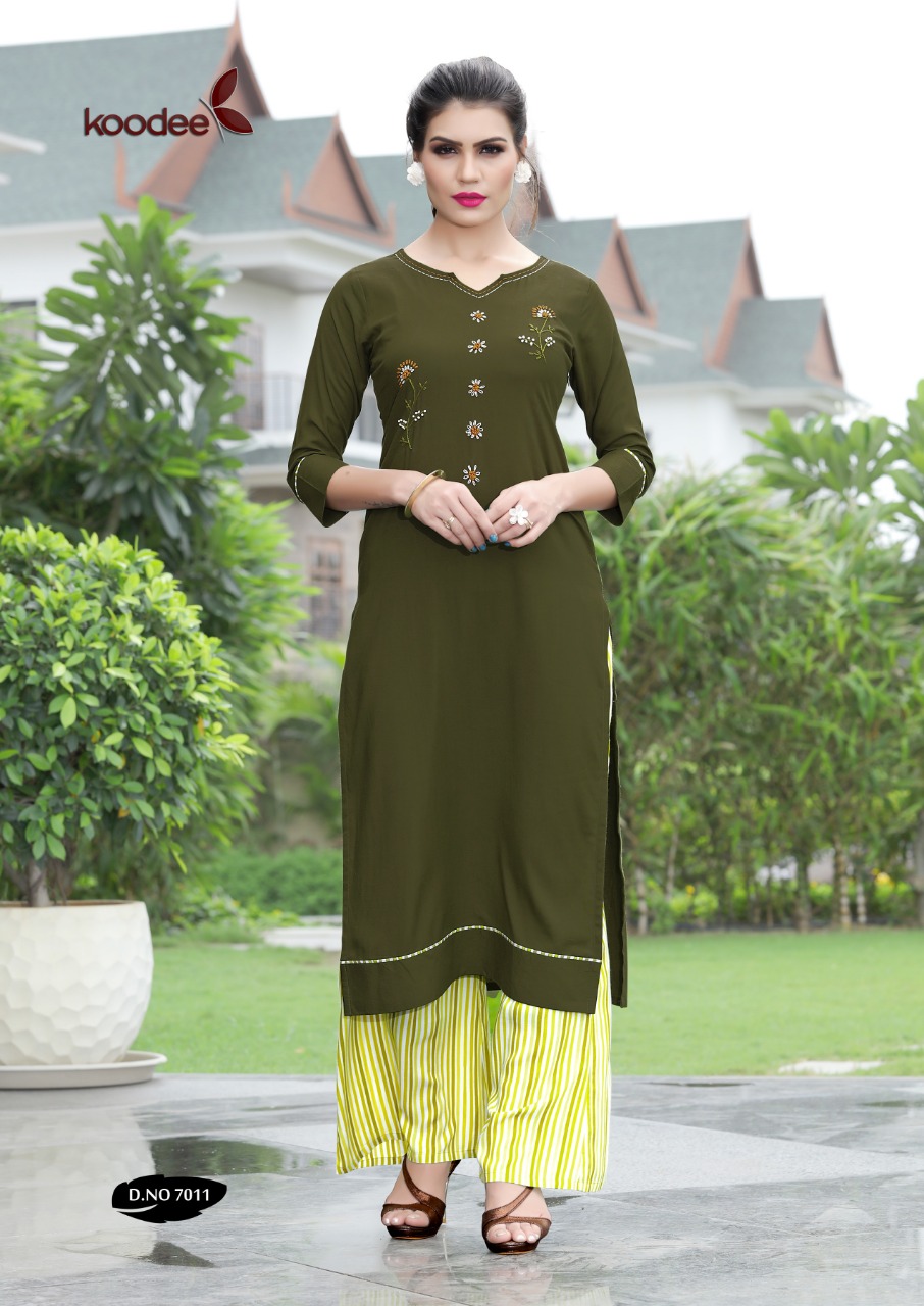 Koodee  Present   Pahechan Vol 3 Kurti With Printed Plazzo Collection