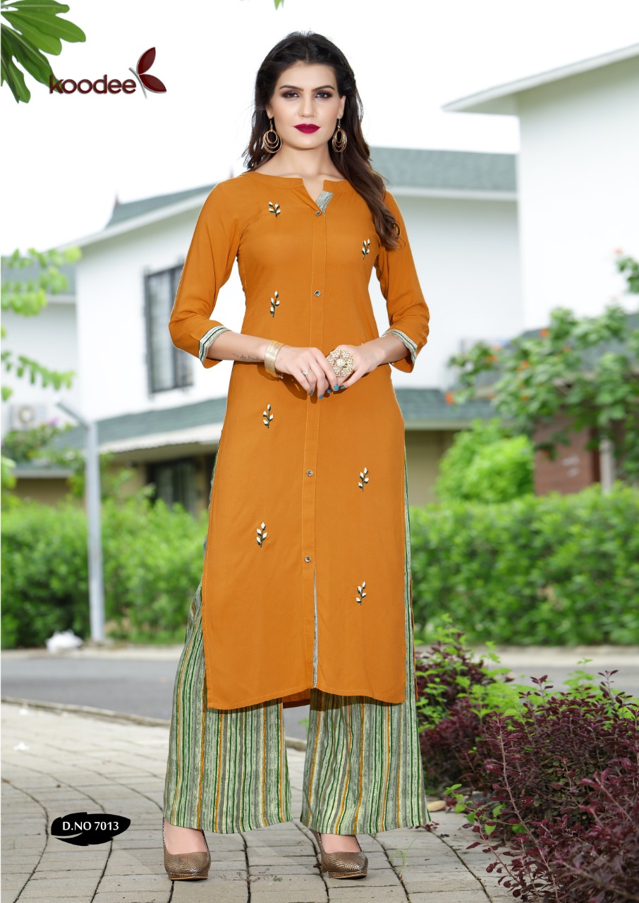 Koodee  Present   Pahechan Vol 3 Kurti With Printed Plazzo Collection