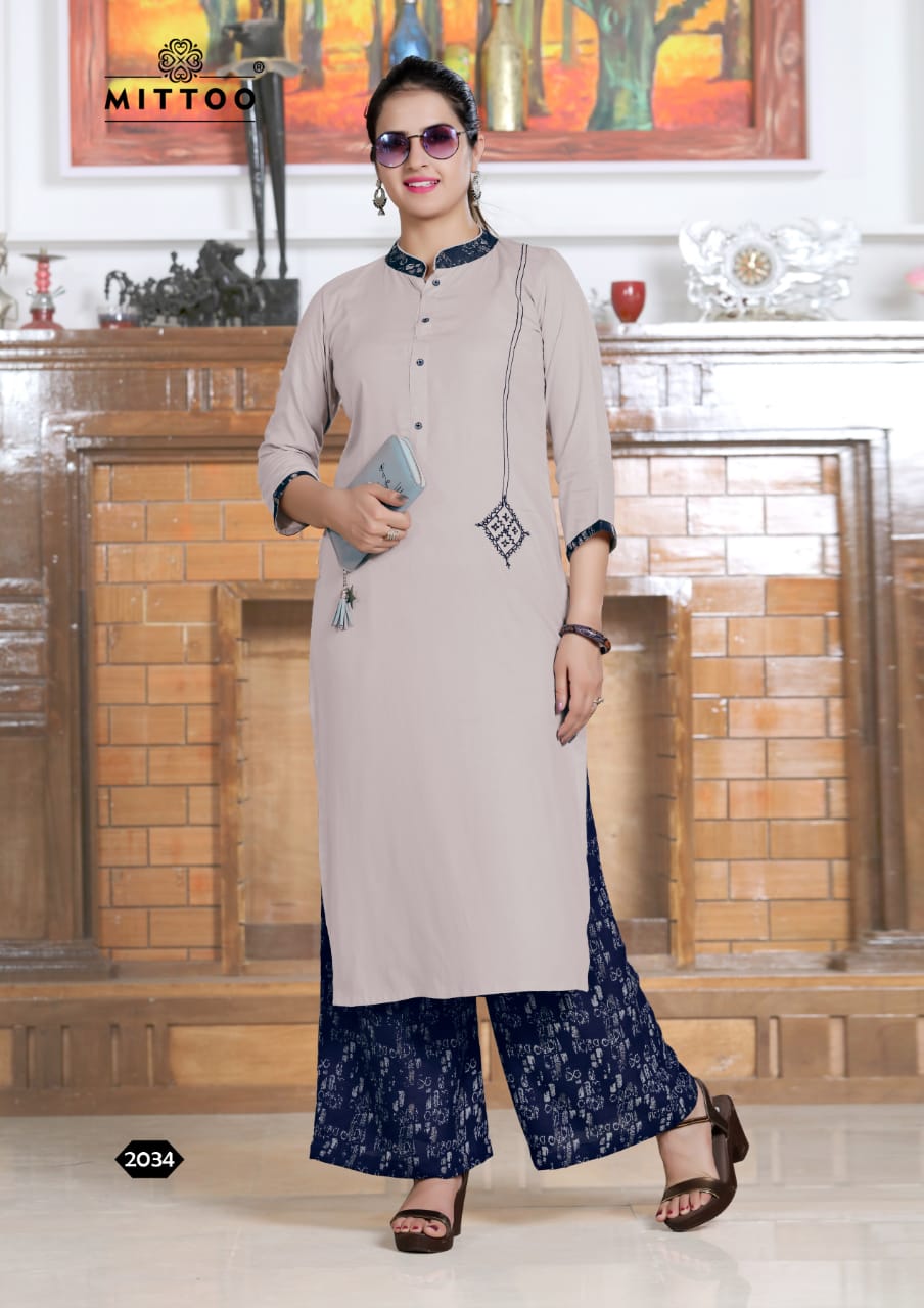 Mittoo Presents Alankar Catalogue Kurtis With Plazzo