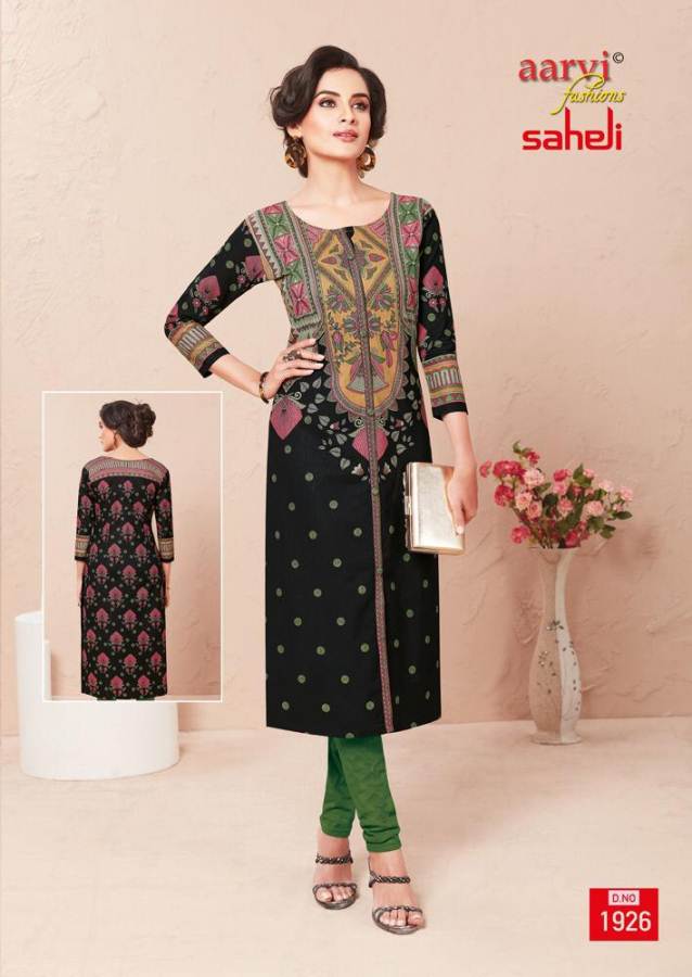 Aarvi Fashions Presents Saheli 9 Nx Cotton Printed Straight-cut Casual Kurtis