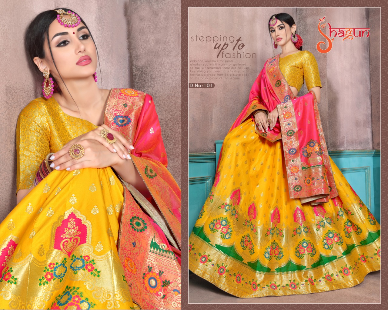 Alishka Presents Shagun Collection Of Banarsi Silk Wedding Lehnga Collection