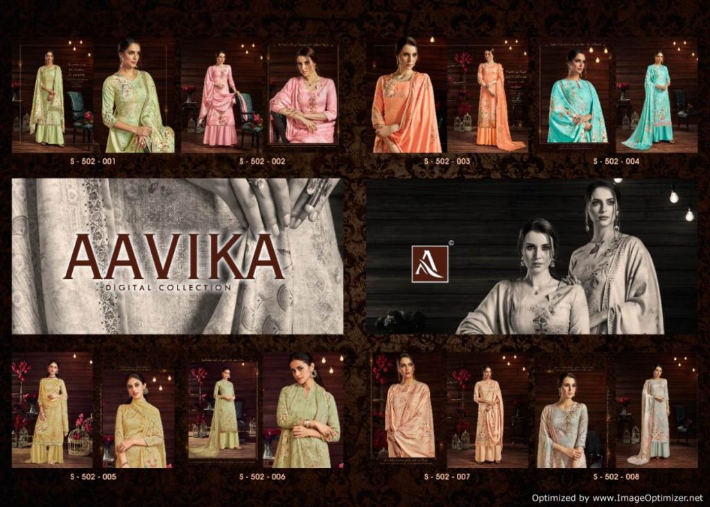 Alok Presents Aavika 2 Collection Of Embroidered Designer Pure Jam Cotton Dress Materials