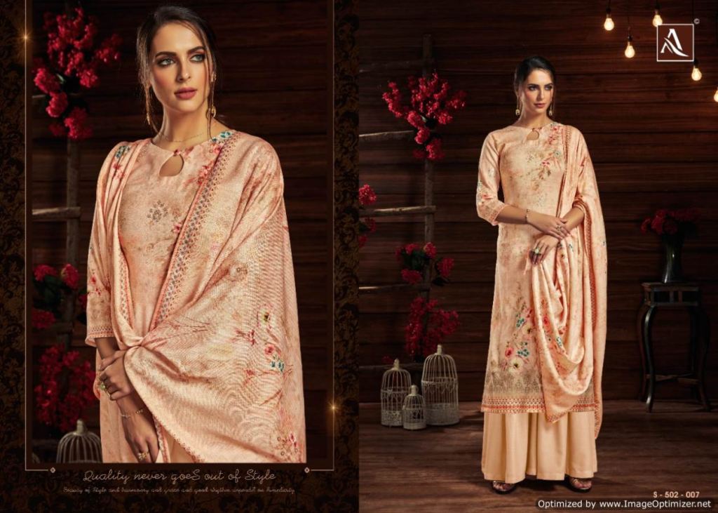 Alok Presents Aavika 2 Collection Of Embroidered Designer Pure Jam Cotton Dress Materials