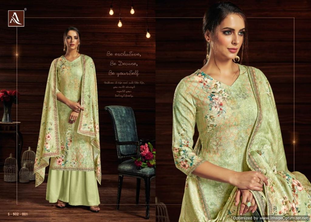 Alok Presents Aavika 2 Collection Of Embroidered Designer Pure Jam Cotton Dress Materials