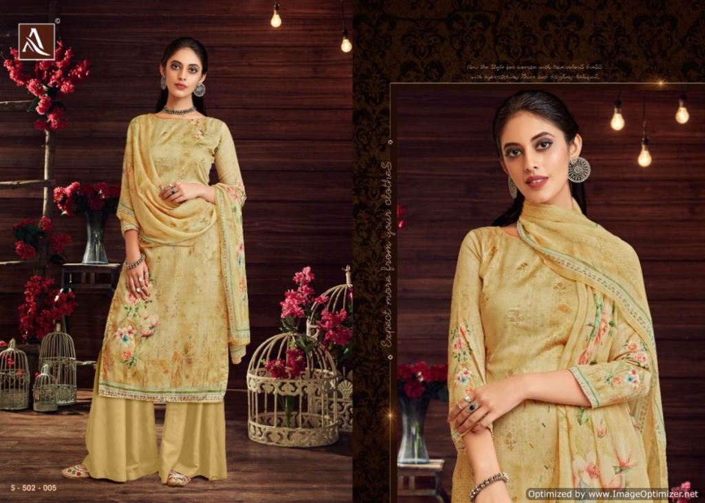 Alok Presents Aavika 2 Collection Of Embroidered Designer Pure Jam Cotton Dress Materials