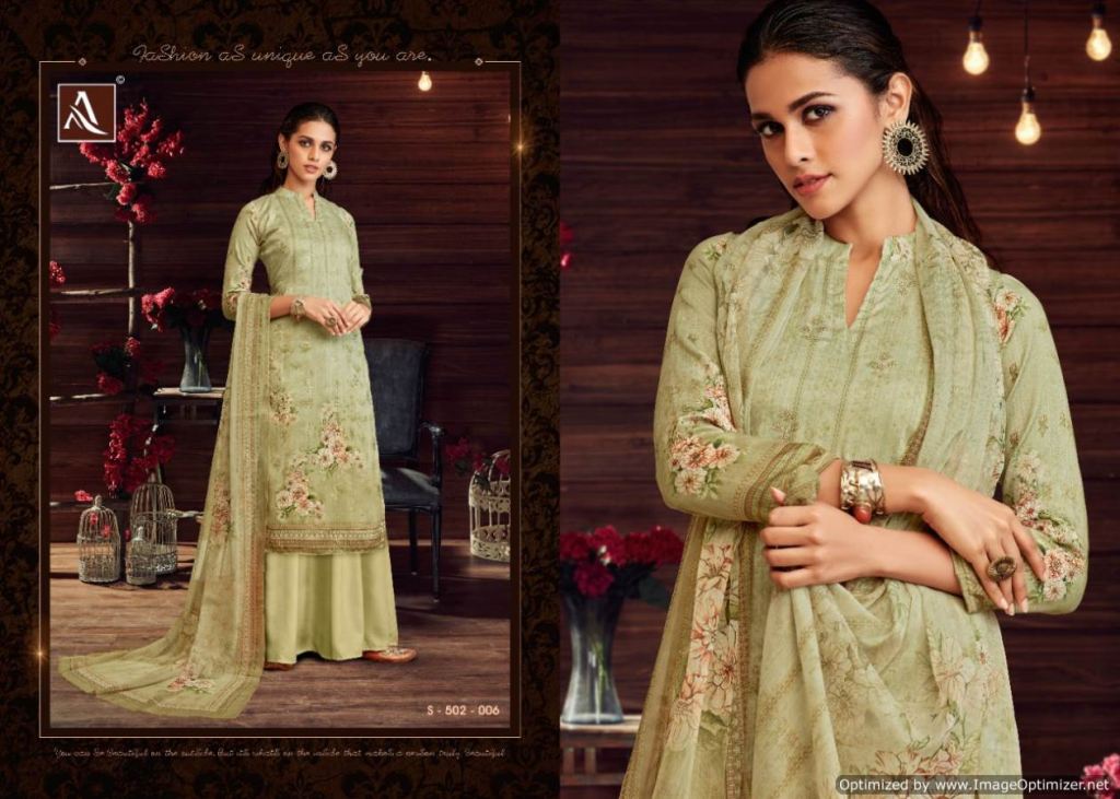 Alok Presents Aavika 2 Collection Of Embroidered Designer Pure Jam Cotton Dress Materials