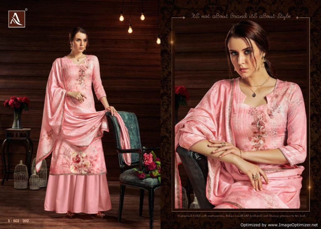 Alok Presents Aavika 2 Collection Of Embroidered Designer Pure Jam Cotton Dress Materials