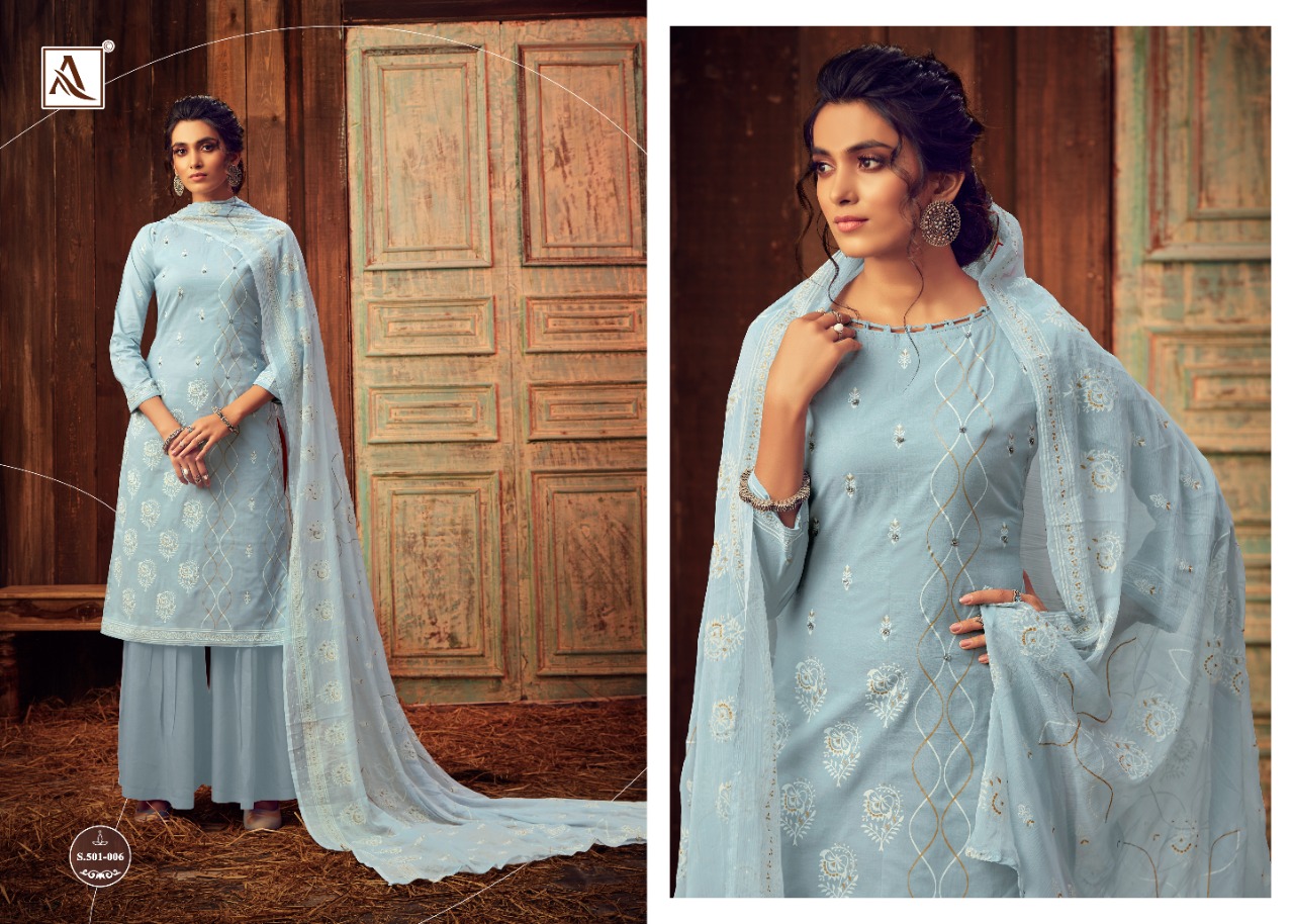 Alok Presents Bloom Gold 2 Collection Of Pure Lawn Cotton Block Print Designer Dress Materials