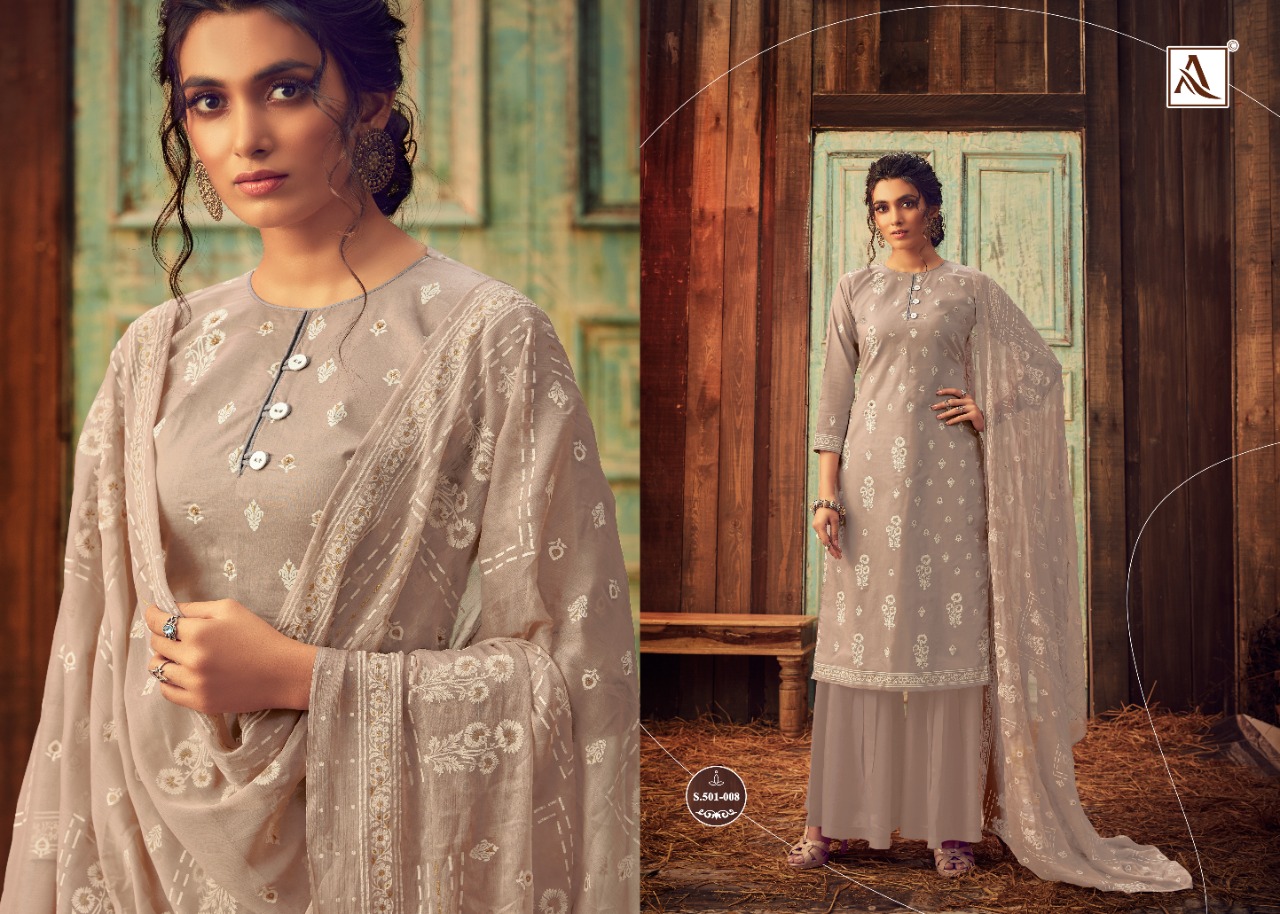 Alok Presents Bloom Gold 2 Collection Of Pure Lawn Cotton Block Print Designer Dress Materials