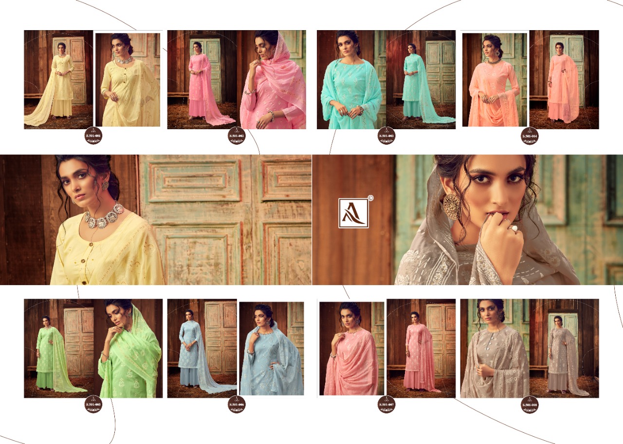 Alok Presents Bloom Gold 2 Collection Of Pure Lawn Cotton Block Print Designer Dress Materials