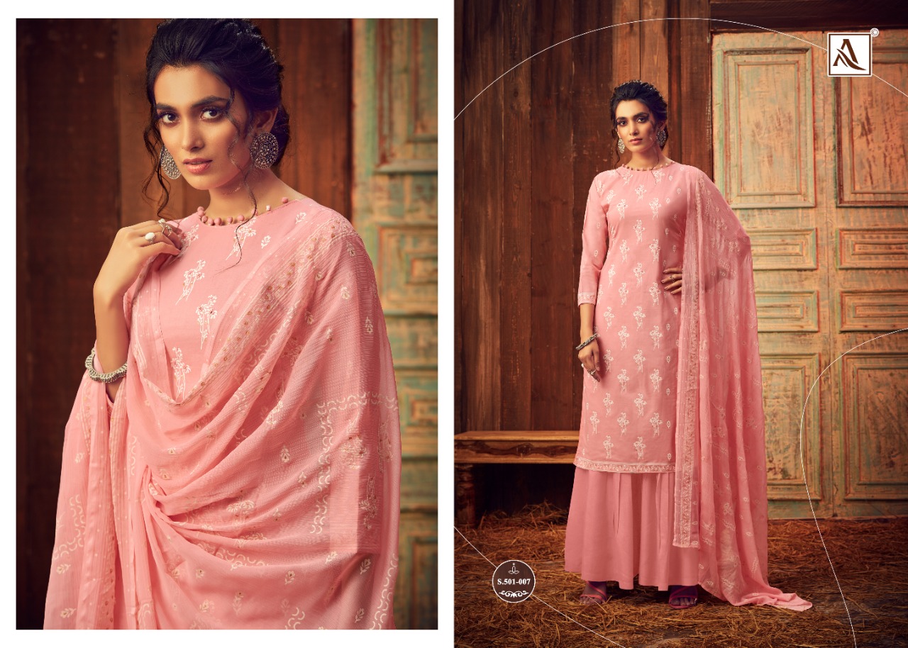 Alok Presents Bloom Gold 2 Collection Of Pure Lawn Cotton Block Print Designer Dress Materials