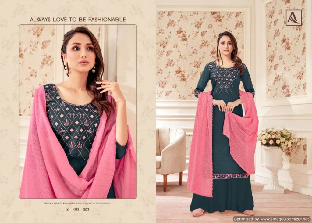 Alok Presents Gulrez Collection Of Jam Cotton Designer Dress Materials