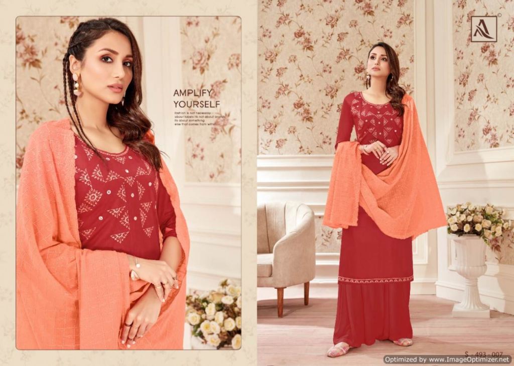 Alok Presents Gulrez Collection Of Jam Cotton Designer Dress Materials