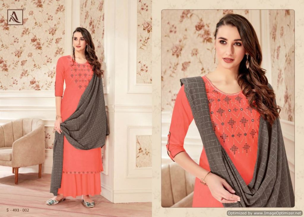 Alok Presents Gulrez Collection Of Jam Cotton Designer Dress Materials