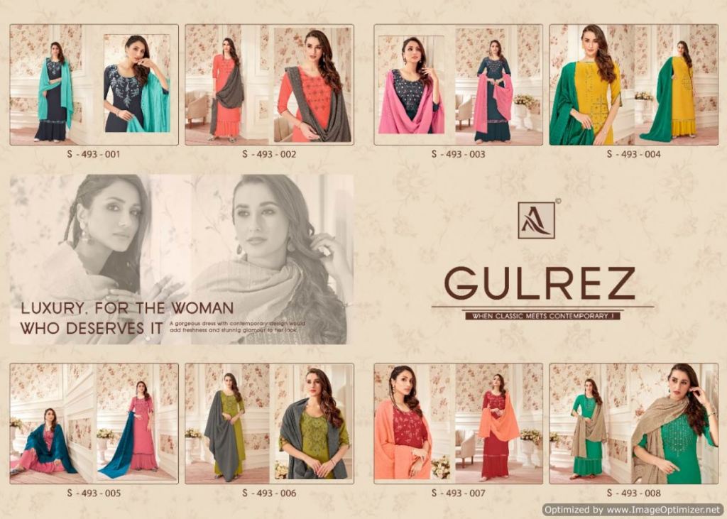 Alok Presents Gulrez Collection Of Jam Cotton Designer Dress Materials
