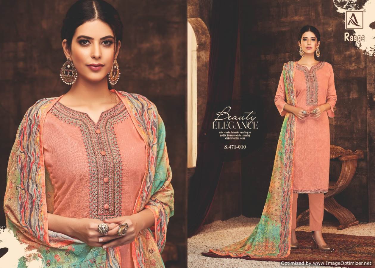 Alok Presents Raagaa Collection Of Fancy Embroidered Dress Materials