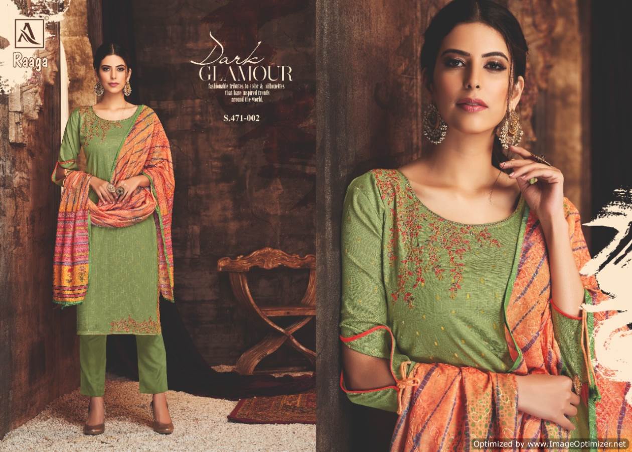 Alok Presents Raagaa Collection Of Fancy Embroidered Dress Materials