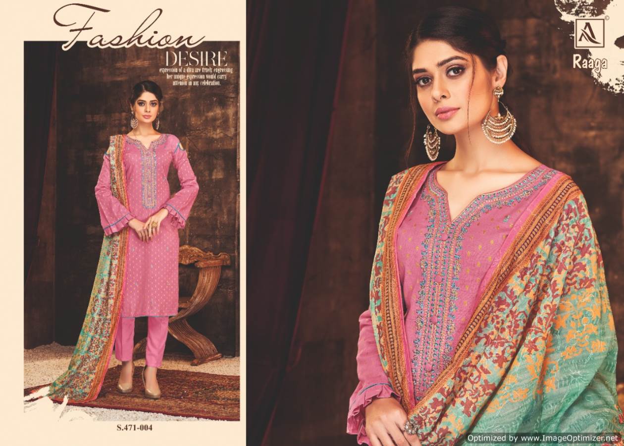 Alok Presents Raagaa Collection Of Fancy Embroidered Dress Materials