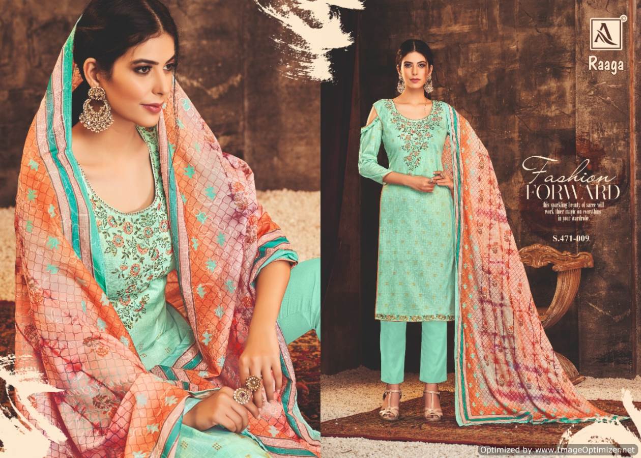 Alok Presents Raagaa Collection Of Fancy Embroidered Dress Materials